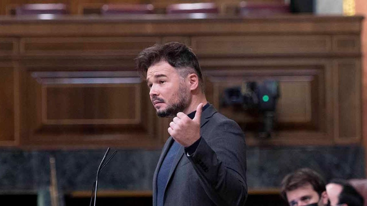 Gabriel Rufián interviene ante el pleno del Congreso de los Diputados.