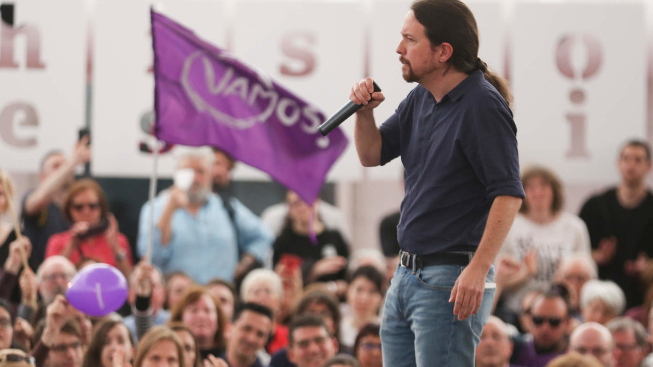 Photogenic/Miguel Ángel Santos. Valladolid 26/4/2019.
Acto de campaña de Unidas Podemos en La Cúpula del Milenio de Valladolid, con la presencia de su Secretario General de Unidas Podemos. 

