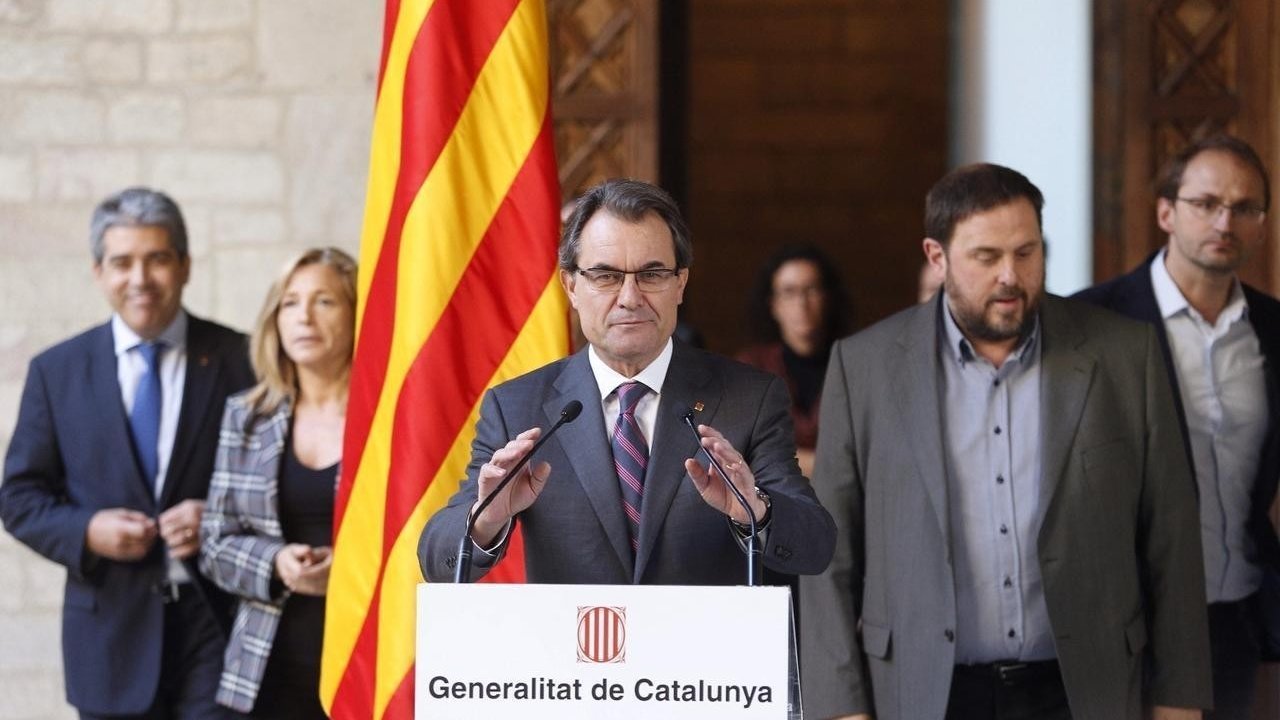 Artur Mas en la rueda de prensa en la que anunció la fecha del referéndum independentista.