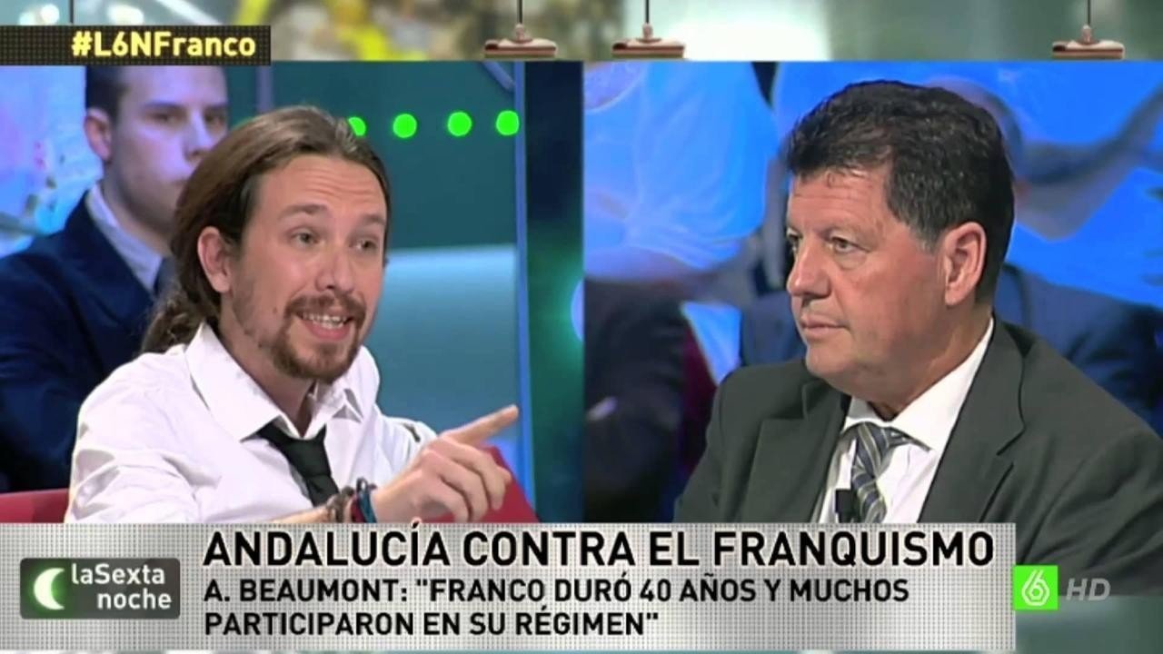 Pablo Iglesias y Alfonso Rojo, en un programa de 'laSexta Noche'.