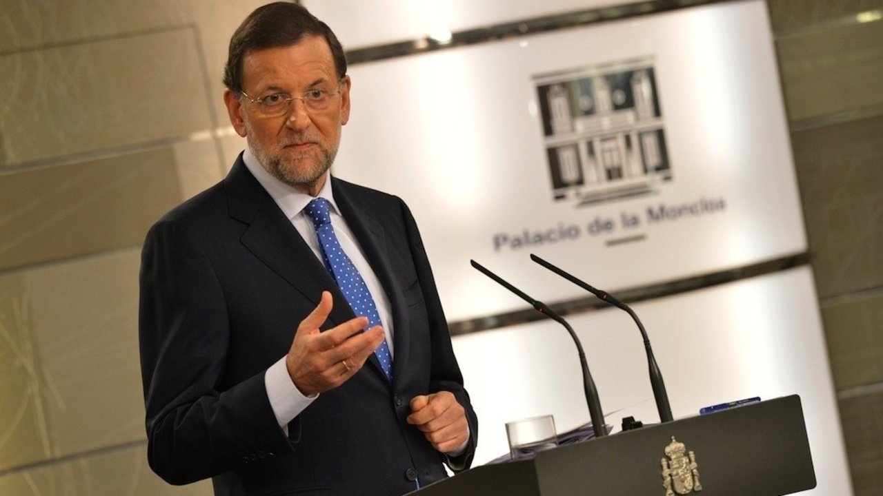 Rajoy en una comparecencia en La Moncloa.