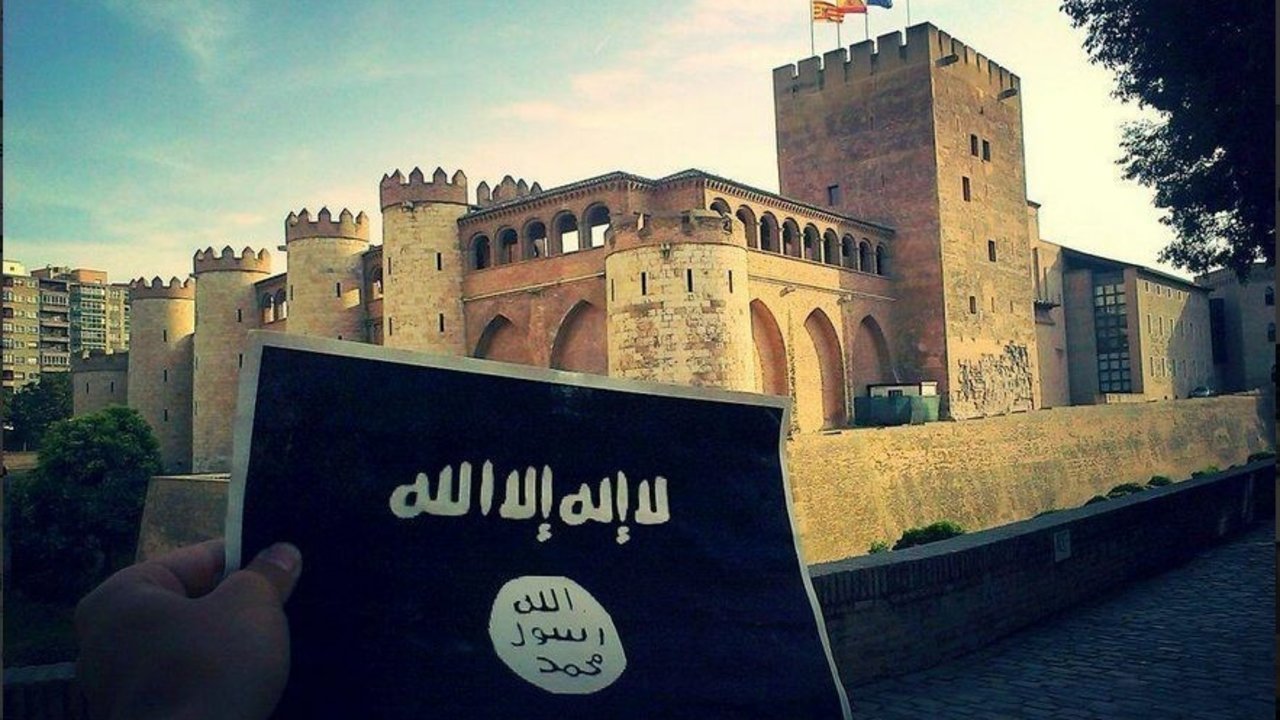 Foto de apoyo al ISIS en Zaragoza.