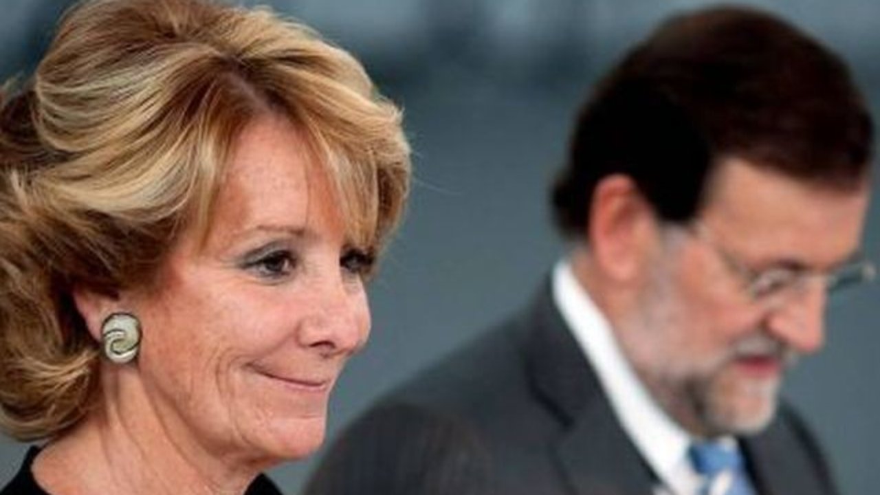 Esperanza Aguirre y Mariano Rajoy.