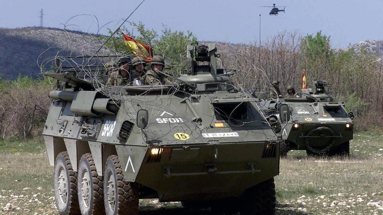Vehículo BMR del Ejército español como el que protagonizó el accidente.