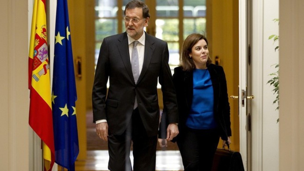 Mariano Rajoy y Soraya Sáenz de Santamaría.