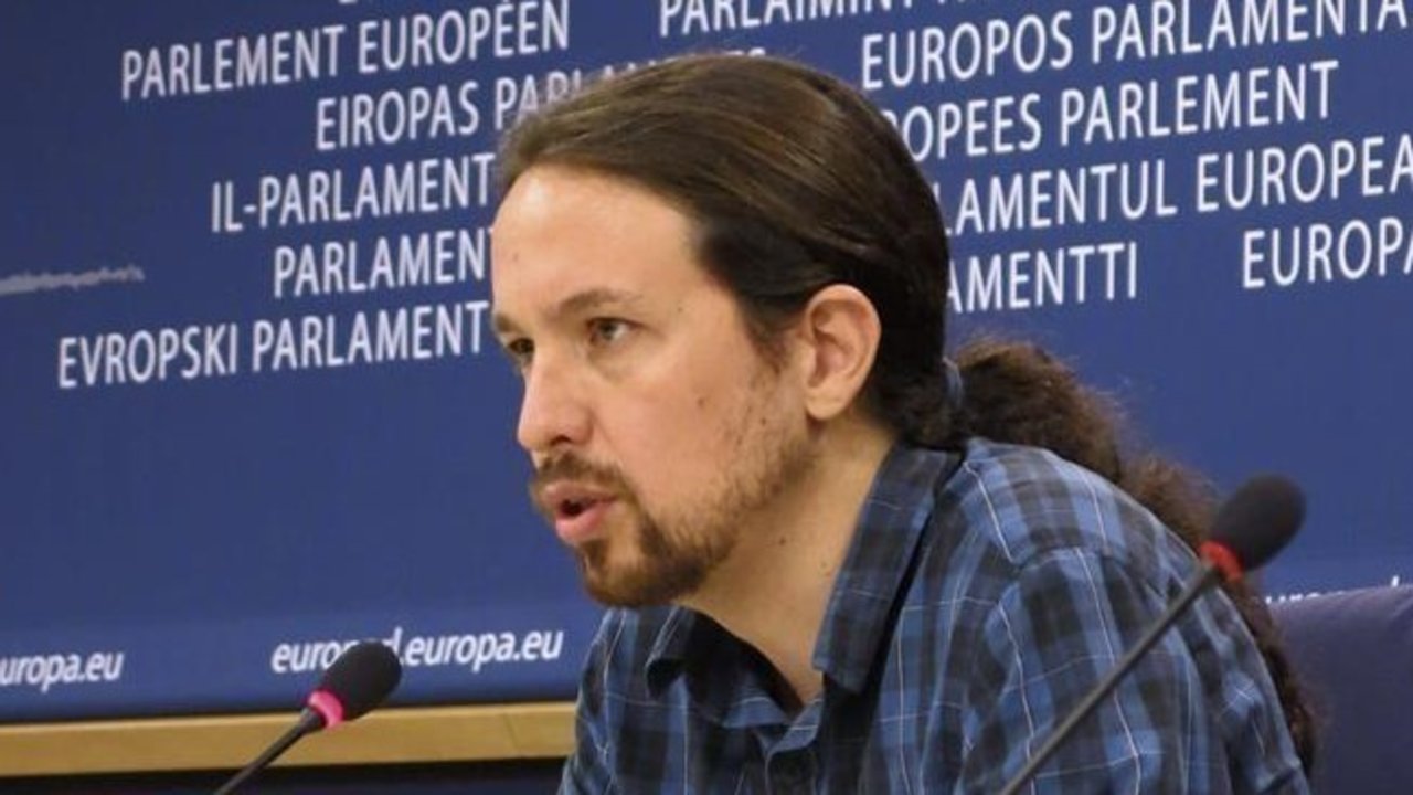 Pablo Iglesias en el Parlamento Europeo.