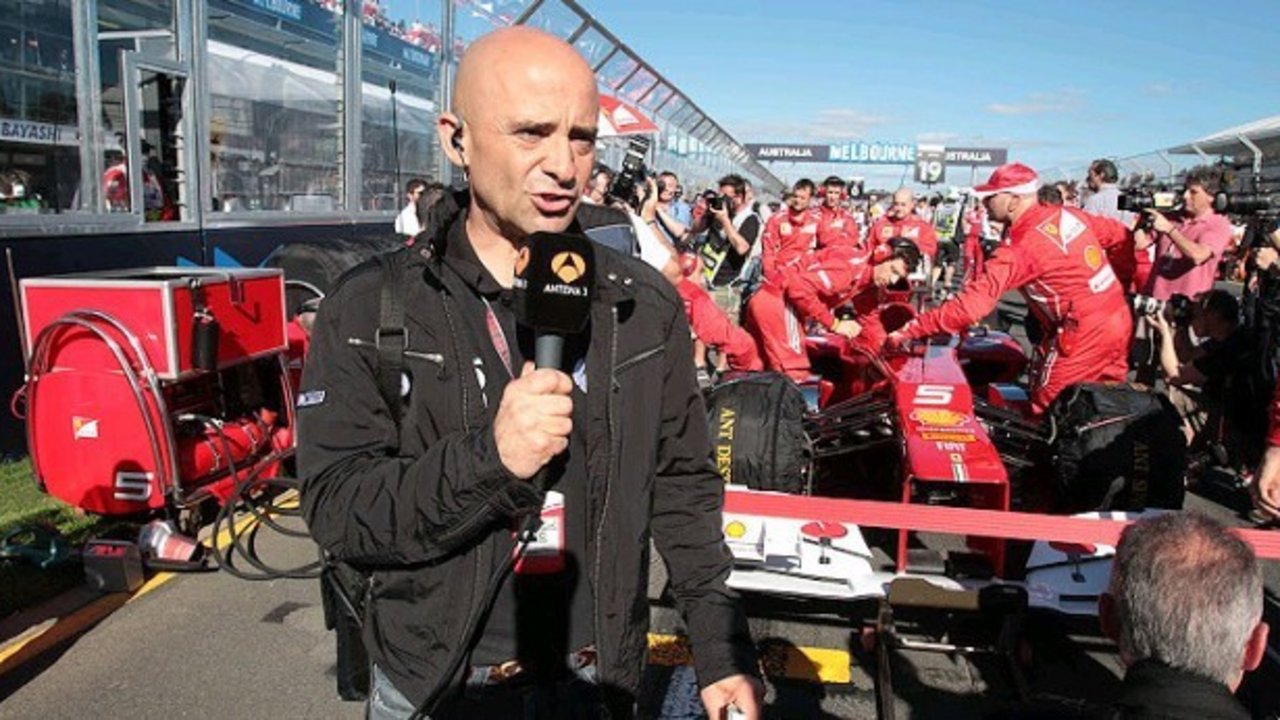 Antonio Lobato, comentarista de la F1 en Antena 3.