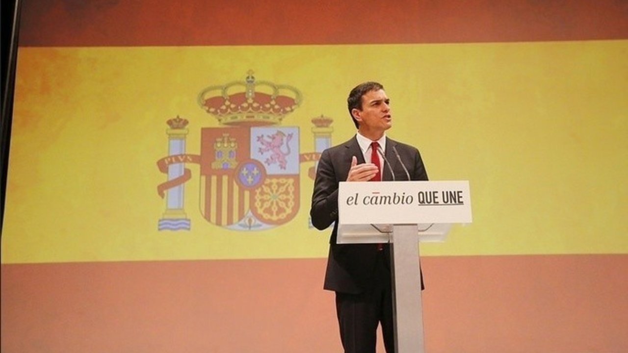 Pedro Sánchez, en la proclamación como candidato a las generales.