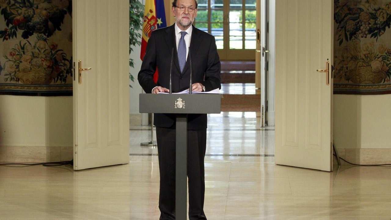 Comparecencia de Rajoy en La Moncloa.
