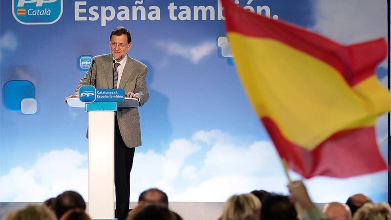 Rajoy, en un mitin del PP de Cataluña.