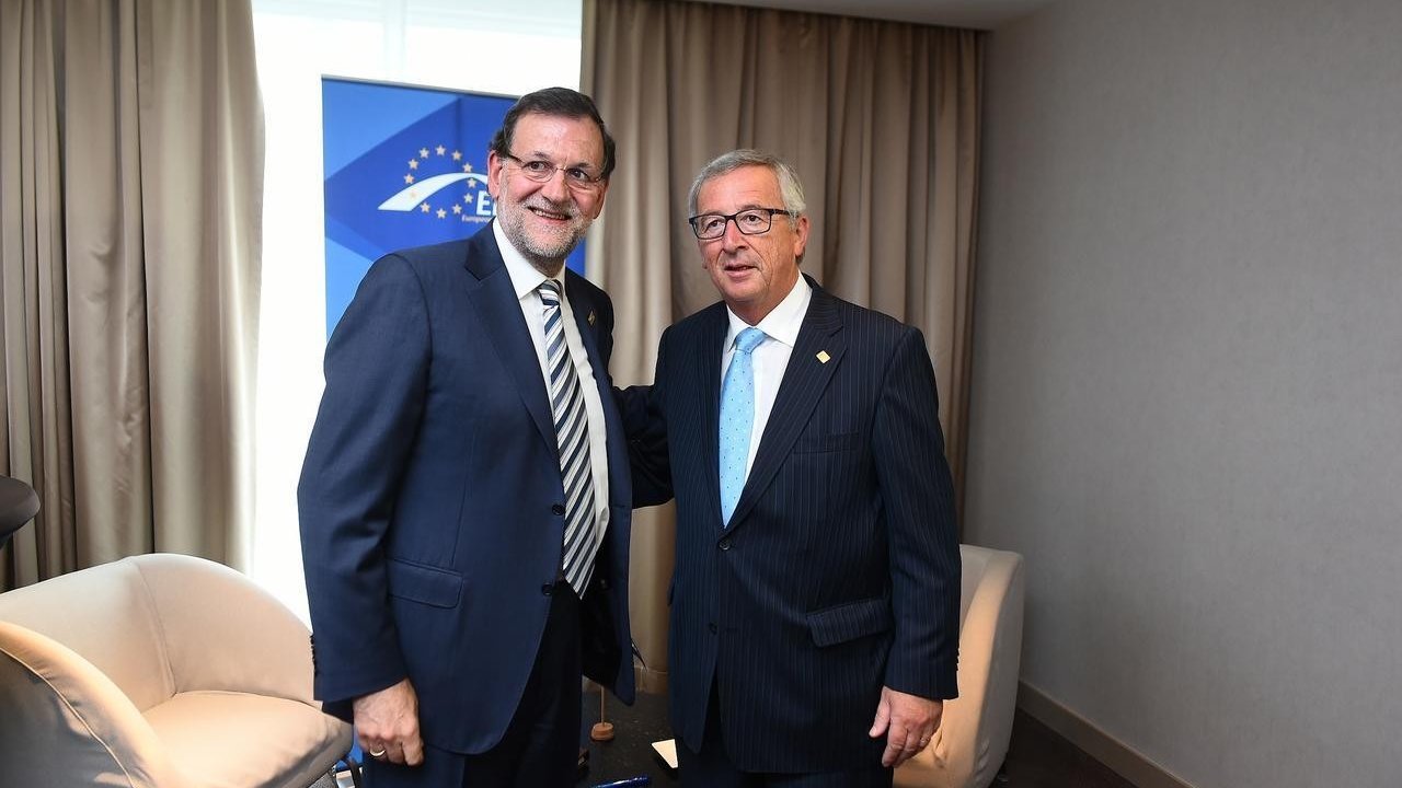 Mariano Rajoy y el presidente de la Comisión Europea, Jean Claude Juncker.