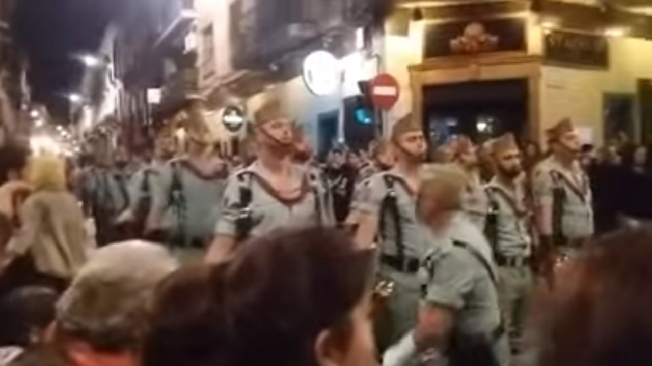Fotograma del vídeo grabado en la procesión de Antequera.