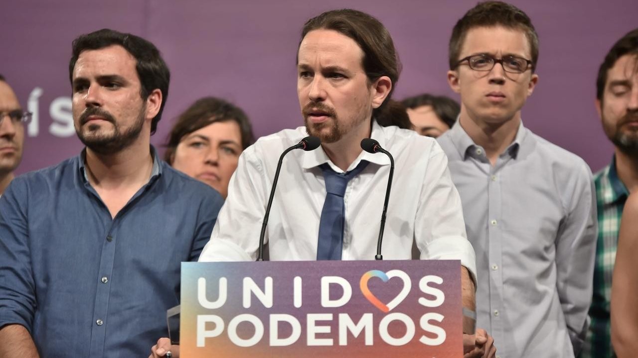 Comparecencia de Unidos Podemos por los resultados de las elecciones del 26 de junio.