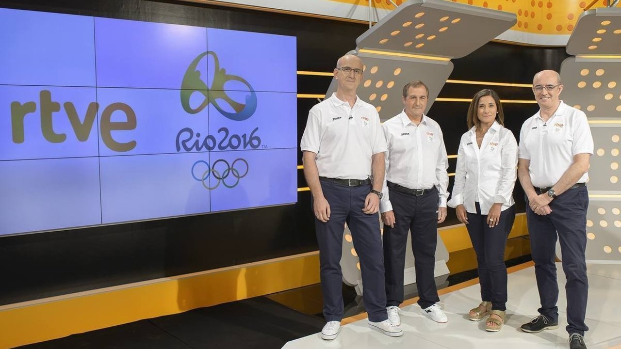 Los directivos de TVE presentan la cobertura de los Juegos Olímpicos.