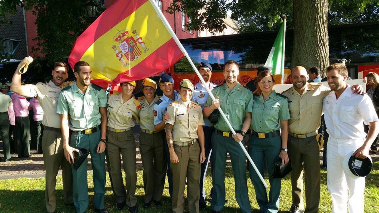 Equipo español en el Campeonato Mundial Militar de Salvamento.