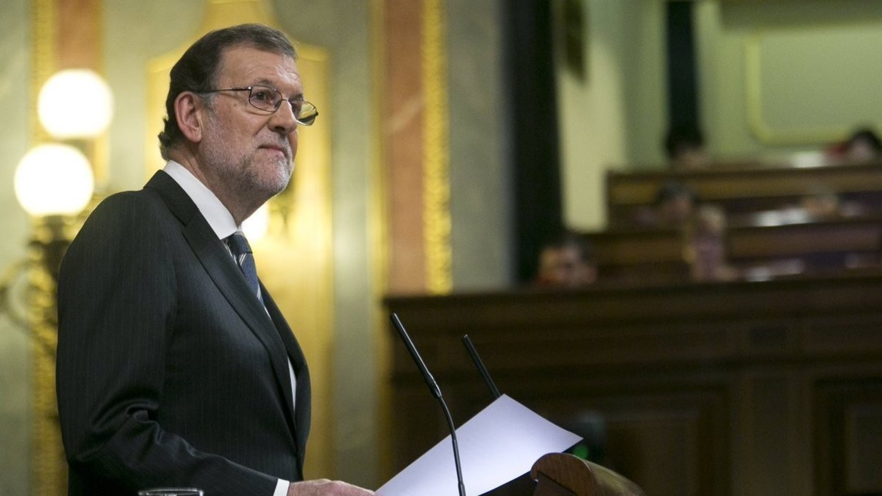 Mariano Rajoy en el debate de investidura.