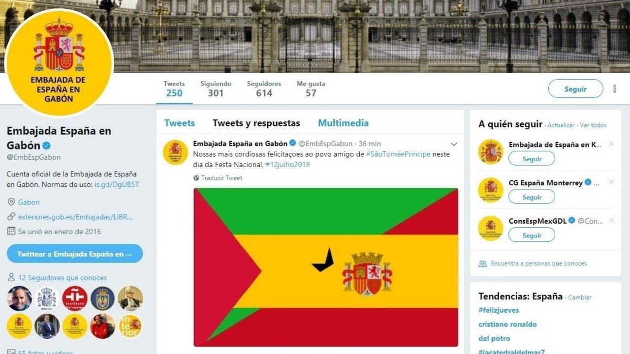 Felicitación de la Embajada de España en Gabón