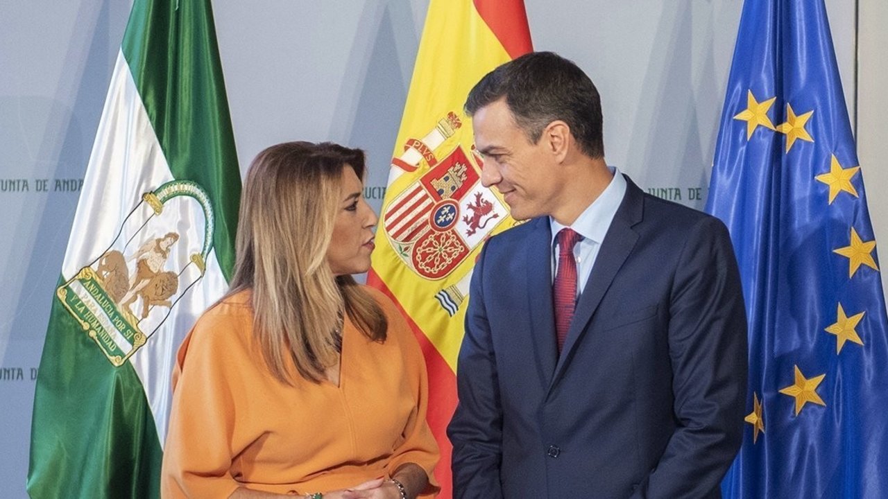 Susana Díaz y Pedro Sánchez.