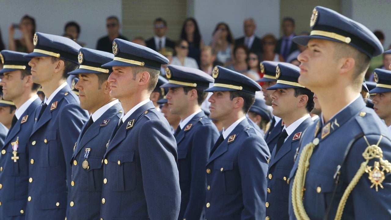 Alumnos de la Academia General del Aire, en San Javier (Murcia).