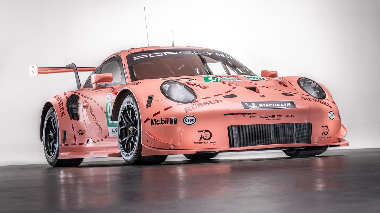 PORSCHE_Porsche 911 RSR LMGTE-Pro Pink Pig. Estre, Christensen y  Vanthoor. 24H de Le Mans 2018