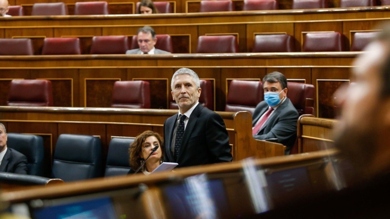 Fernando Grande-Marlaska, en el Congreso de los Diputados.