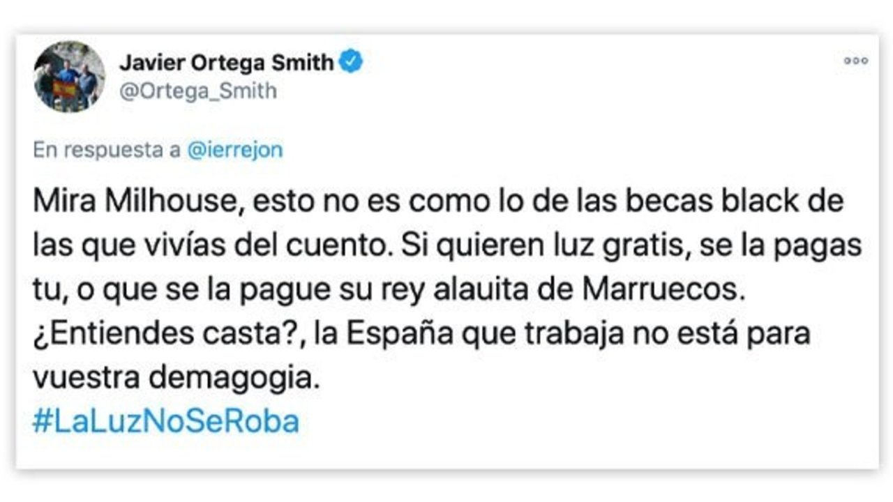Tweet de Javier Ortega Smith