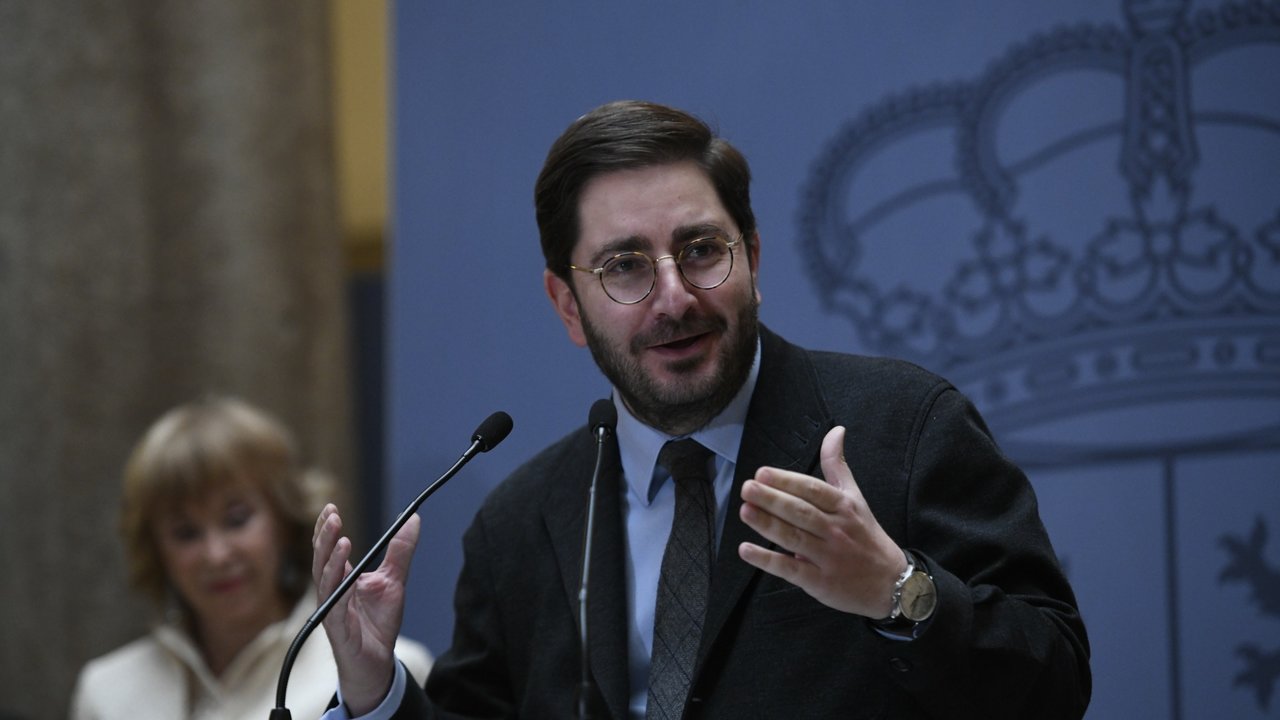 El secretario de Estado de la España Global, Manuel Muñiz, durante la toma de posesión de los secretarios de Estado de Asuntos Exteriores