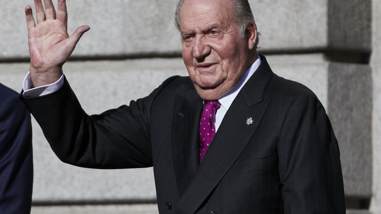 Former King Juan Carlos I of Spain seen attending the 40th Anniversary of the Spanish Constitution at the Congreso de los Diputados in Madrid.