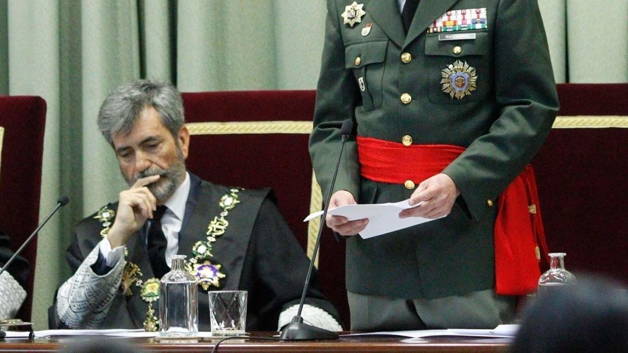 Carlos Lesmes, en un acto en el Tribunal Militar Central.