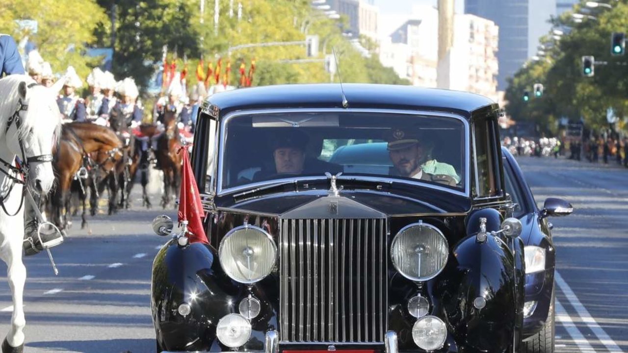 El coche que llevaba a los reyes al desfile del 12 de octubre (Foto: © Casa de S.M. el Rey).
