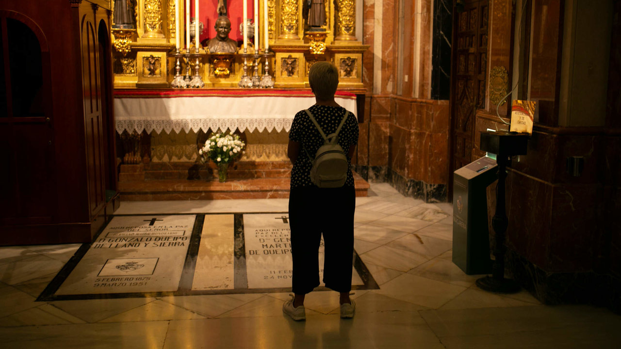 SEVILLA, 27.09.19  Imágenes de recirso de la tumba de Gonzalo Queipo de Llano y Sierra, enterrado en la basílica de la Macarena.