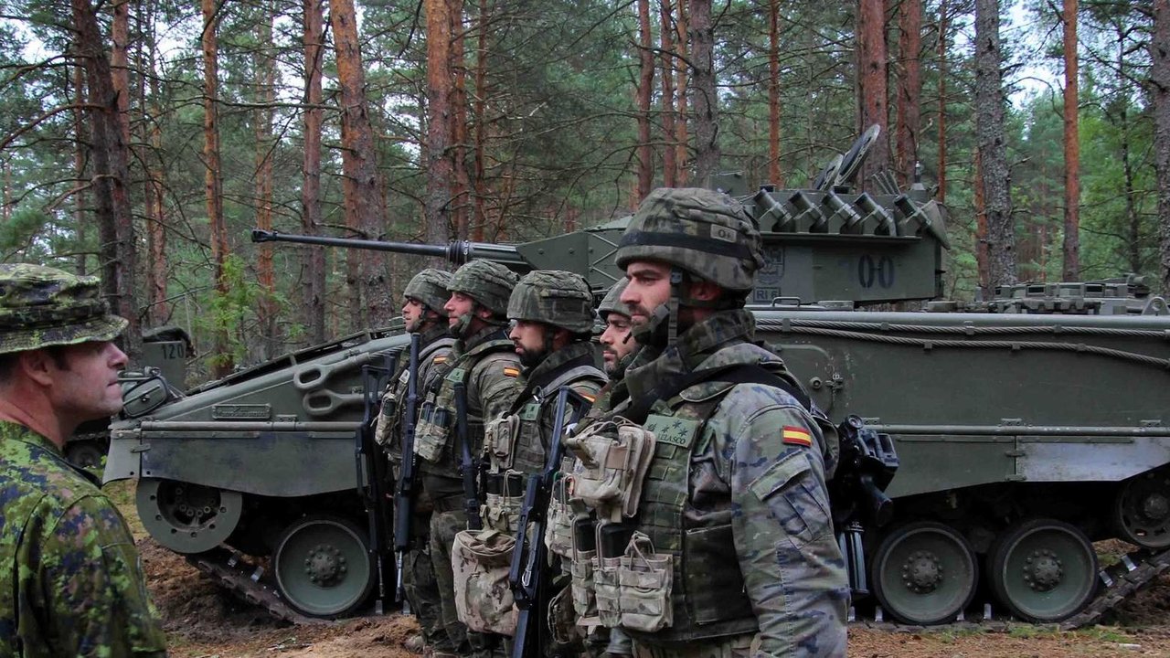 Militares españoles en Letonia.