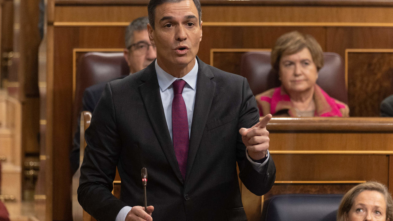 Cargar máis
El presidente del Gobierno, Pedro Sánchez, interviene durante una sesión plenaria en el Congreso de los Diputados