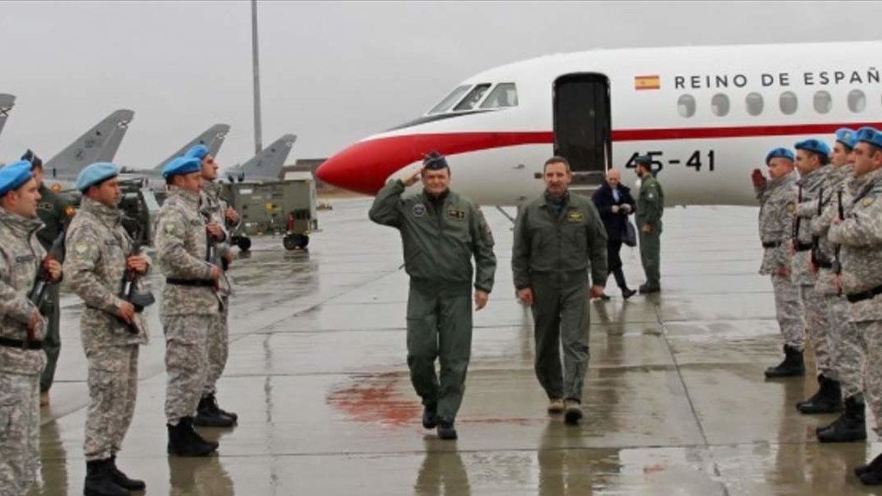 El Jefe de Estado Mayor del Aire, general del Aire Javier Salto, en Bulgaria.