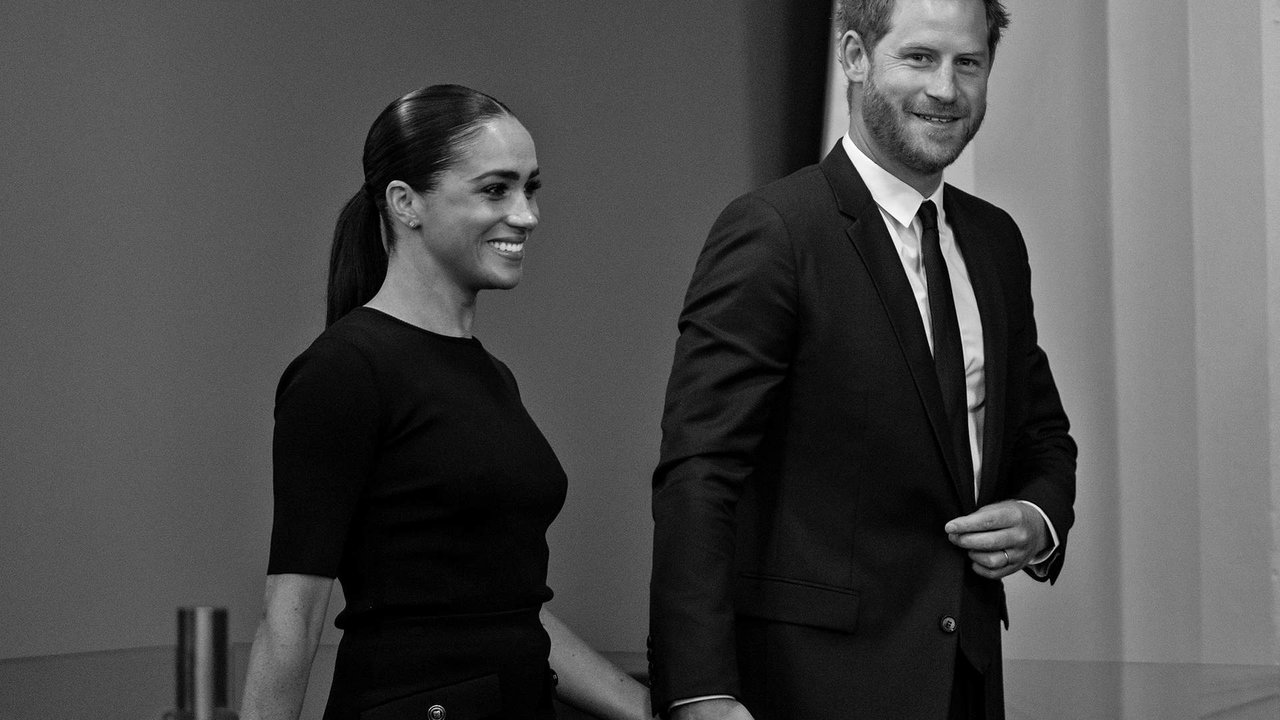 Prince Harry, the Duke of Sussex and Meghan, Duchess of Sussex arrive for Nelson Mandela International Day celebration at UN Headquarters. The 2020 UN Nelson Mandela Prize awarded to Mrs. Marianna V. Vardinoyannis of Greece and Dr. Morissanda Kouyate of Guinea.