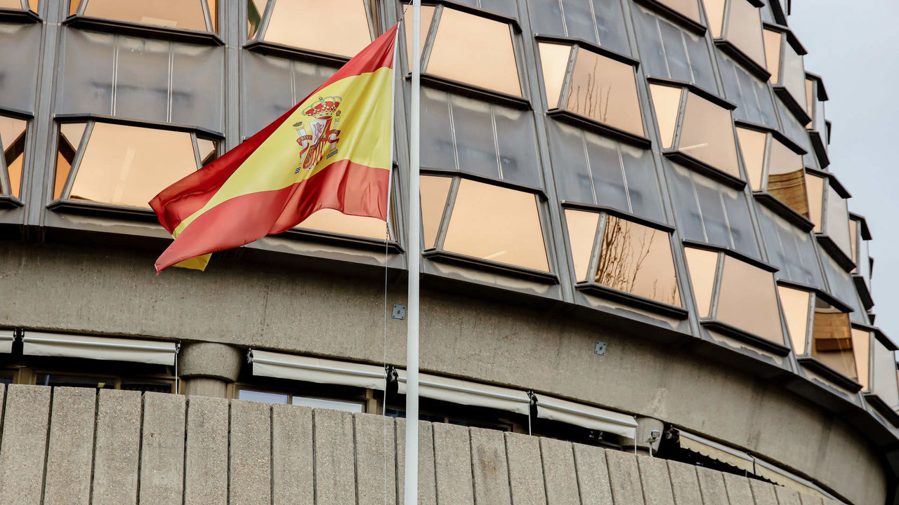 Fachada de la Sede del Tribunal Constitucional, en Madrid