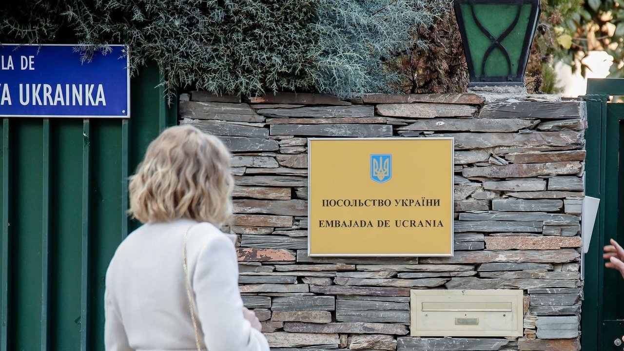 Embajada de Ucrania en Madrid (Foto: Carlos Luján / Europa Press).