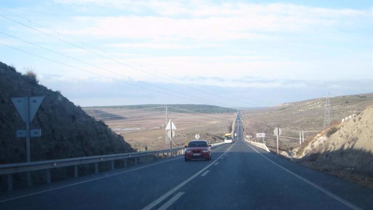 Una carretera de Galicia.
