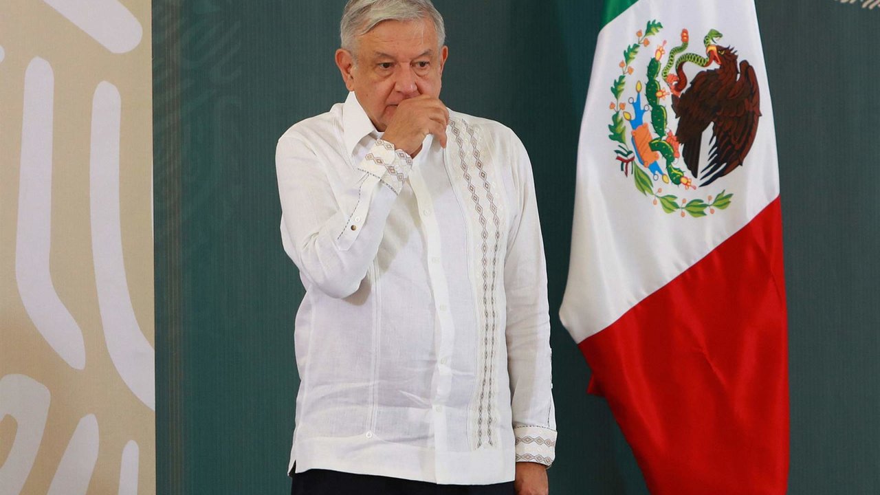 Andrés Manuel López Obrador, presidente de México, durante una conferencia de prensa en Cancún, el 31 de mayo de 2020. (Francisco Estrada/NOTIMEX/DPA/TNS)