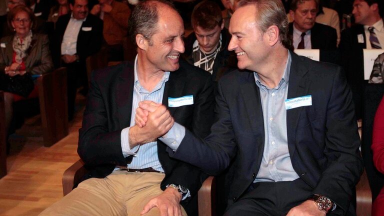 Francisco Camps y Alberto Fabra en un acto del PP.
