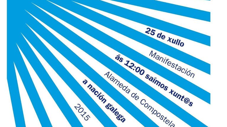 Manifestaci&oacute;n 'A naci&oacute;n galega' del 25 de julio en Santiago