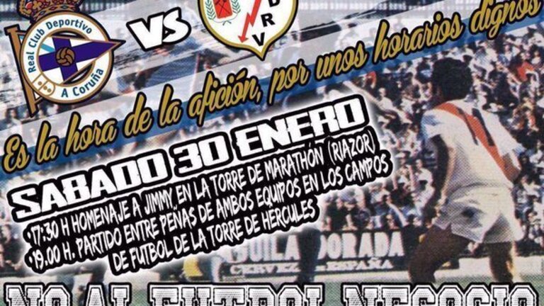 Encuentro entre las aficiones del Deportivo de La Coru&ntilde;a y el Rayo Vallecano.