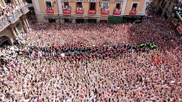 Chupinazo de San Ferm&iacute;n 2017 en  Pamplona.