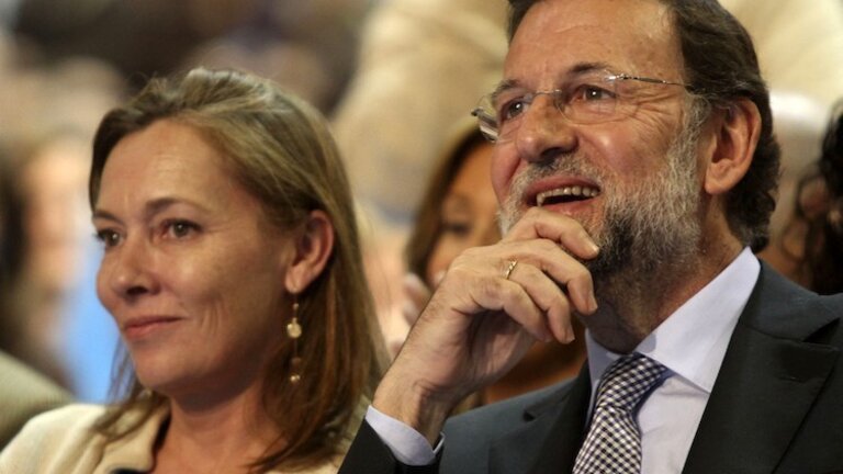 Elvira Fern&aacute;ndez y Mariano Rajoy.
