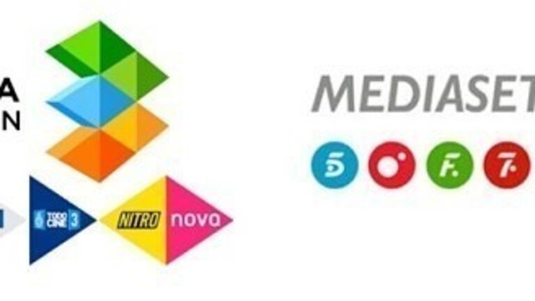 Imagen corporativa de Atresmedia y Mediaset.