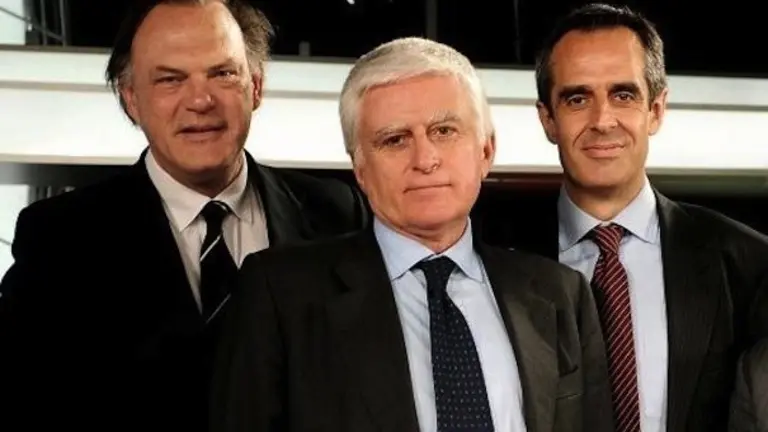 Paolo Vasile junto a Piqueras y Valentín.