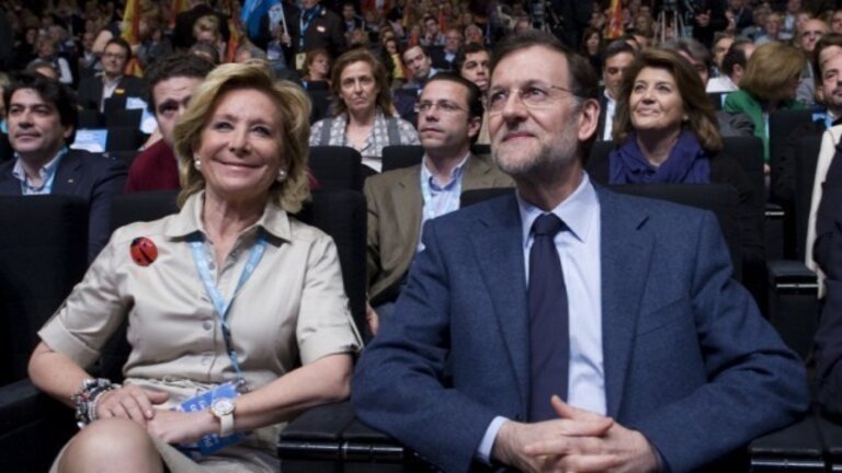 Esperanza Aguirre y Mariano Rajoy.