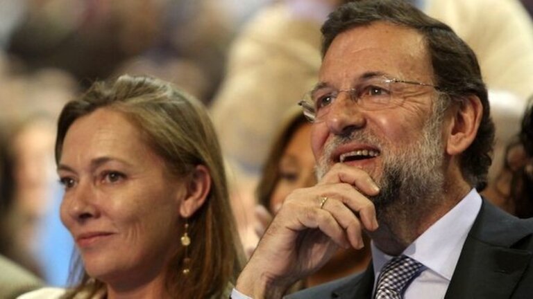 Elvira Fern&aacute;ndez y Mariano Rajoy. 