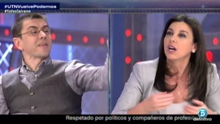 Monedero discute con Arenales Serrano.