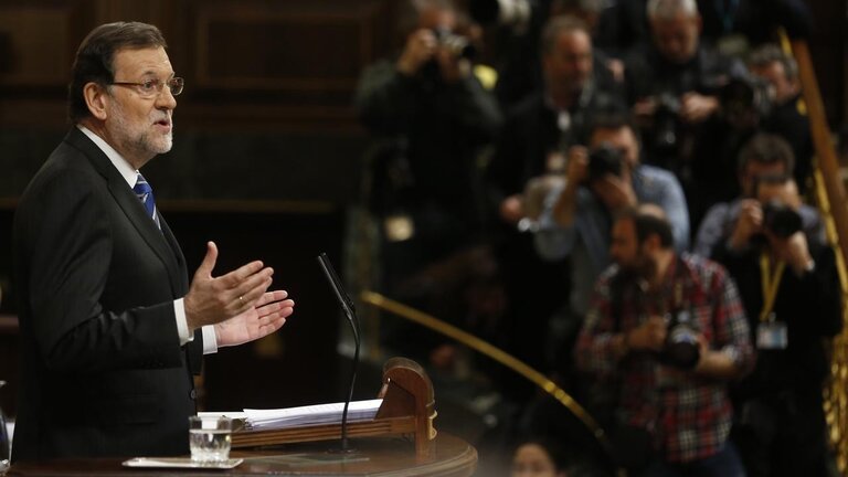 Mariano Rajoy durante el debate del estado de la naci&oacute;n de 2015.